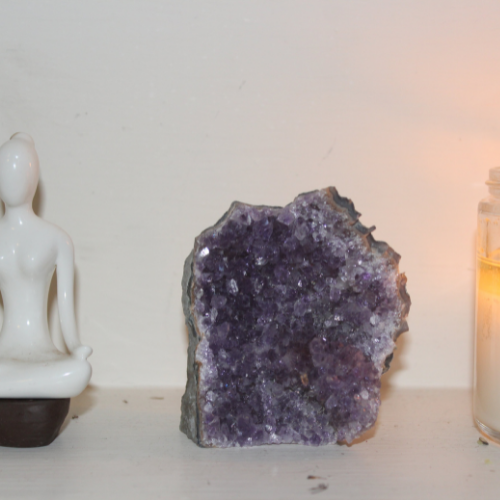 Amethyst crystal for anxiety relief