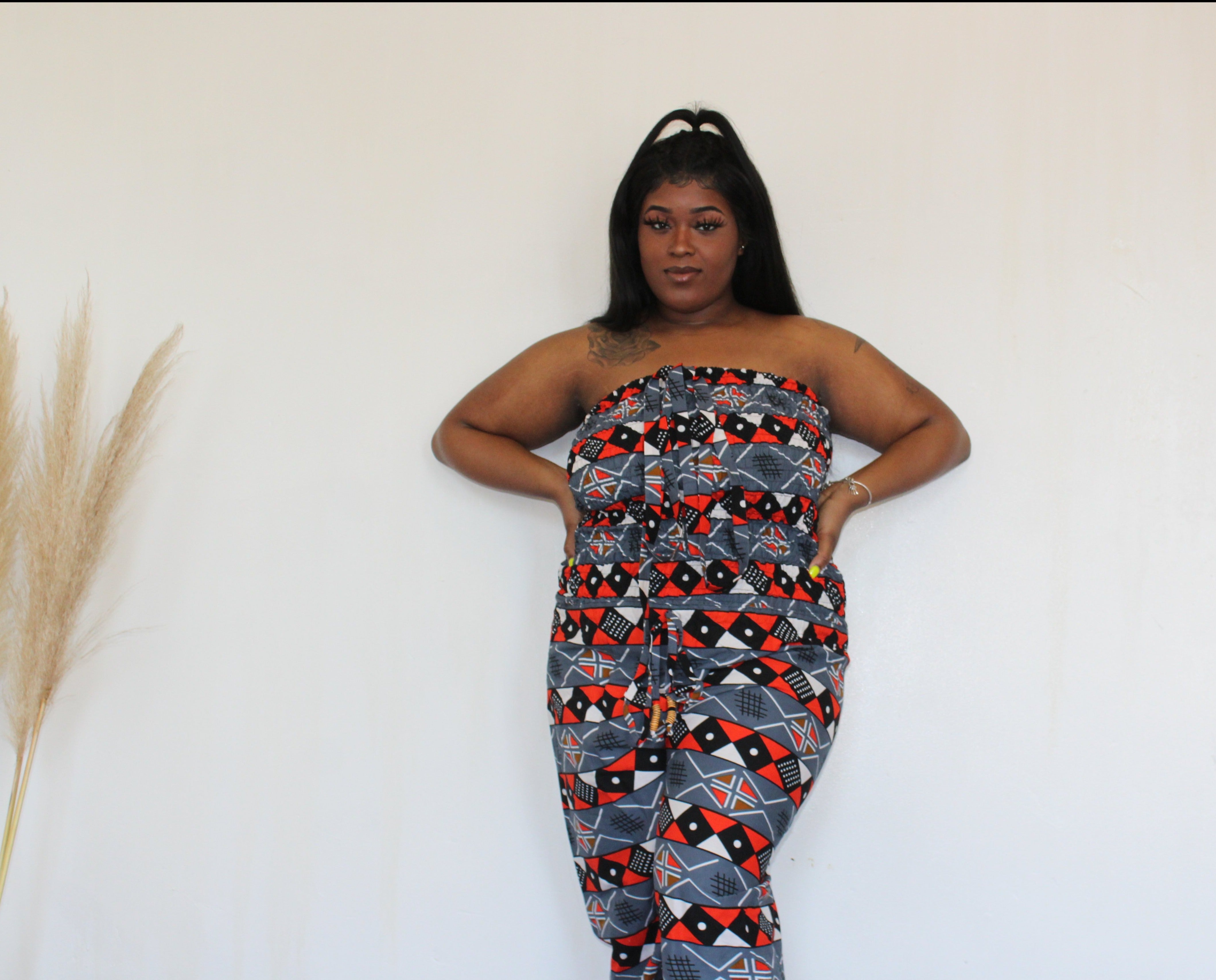 Multi-way Yoga jumpsuit - African print one piece