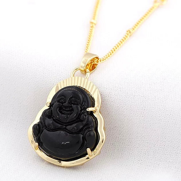 Buddha fortune necklace with Gold chain