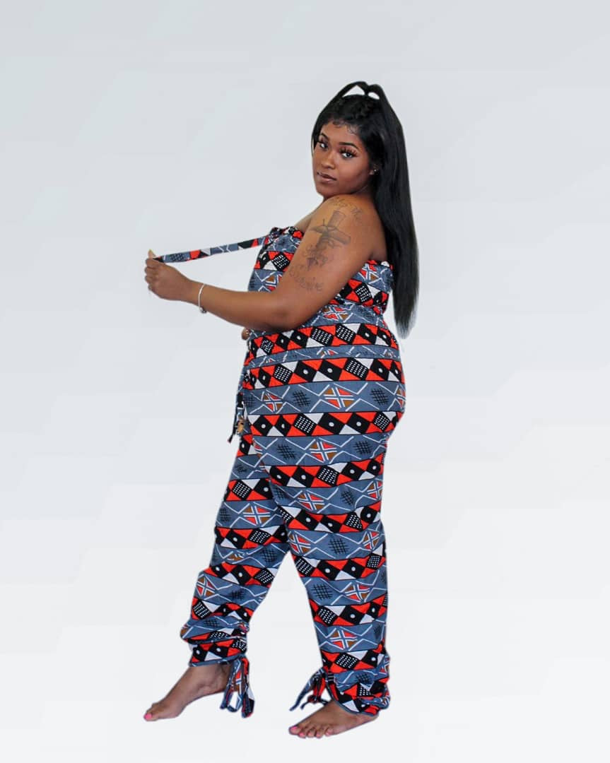Multi-way Yoga jumpsuit - African print one piece