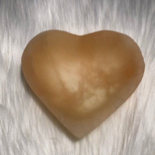 Selenite heart bowl | Charging plate