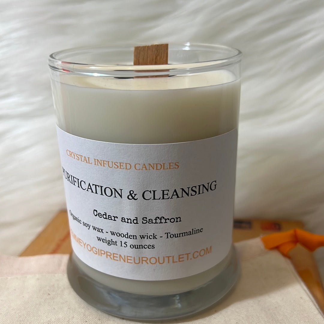 Cedar & Saffron Fall candles- Purification & Cleansing candles
