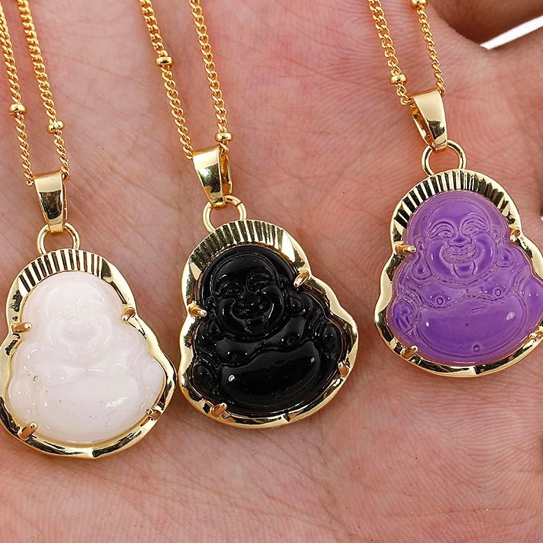 Buddha fortune necklace with Gold chain