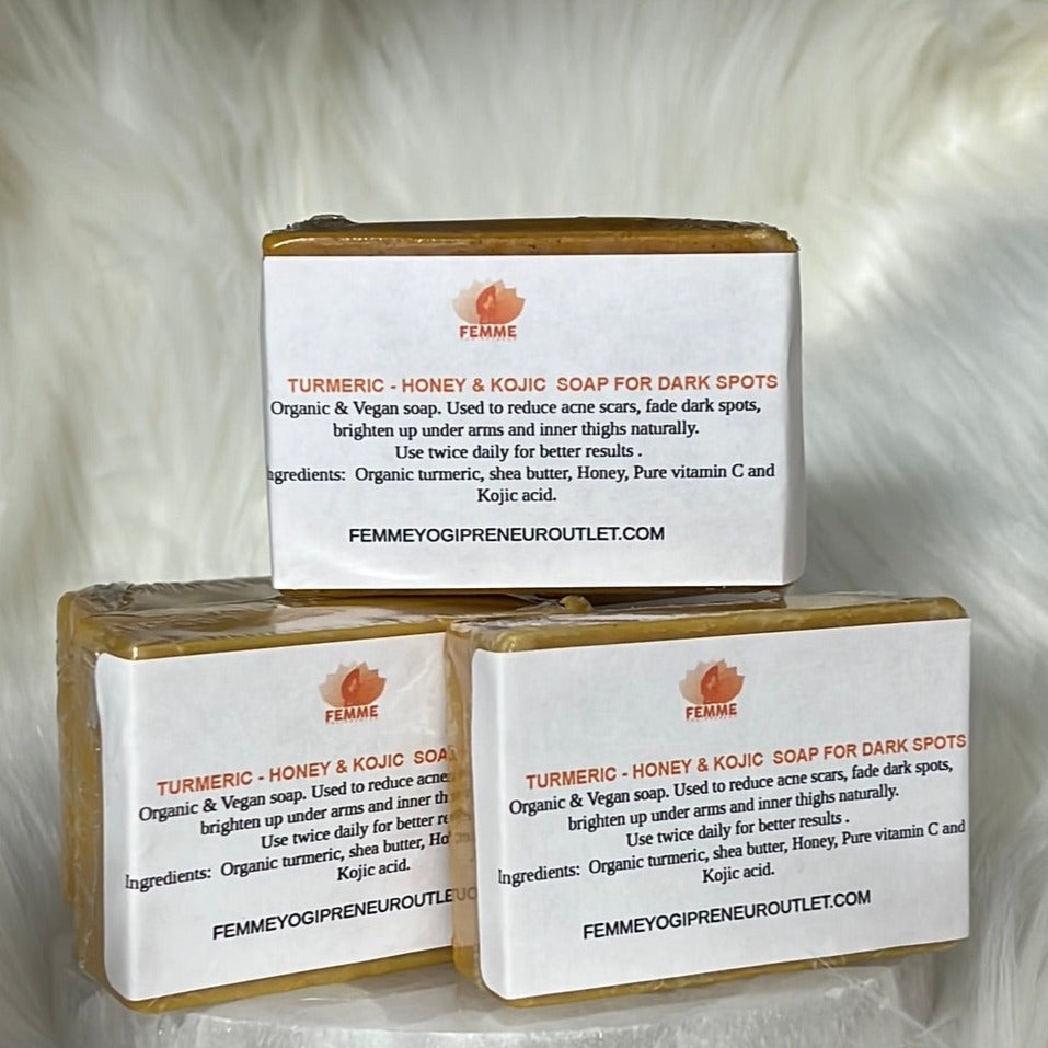 Turmeric & Kojic Soap for Face & Body - Organic & Vegan