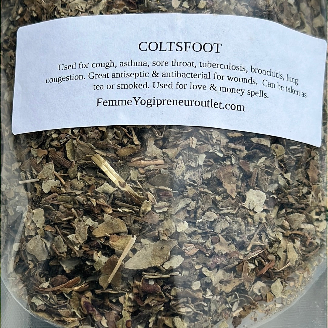 Coltsfoot leaf, organic - cut & sifted - 4 oz