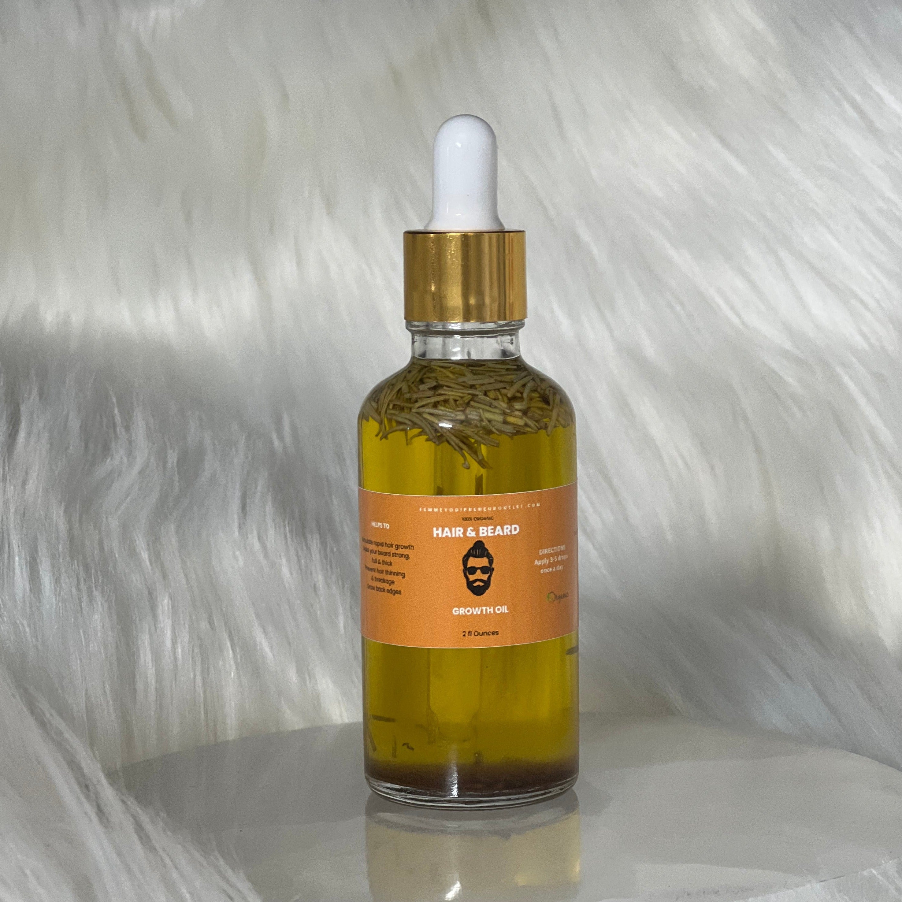 Beard & Hair Growth Oil - Organic - 2 oz