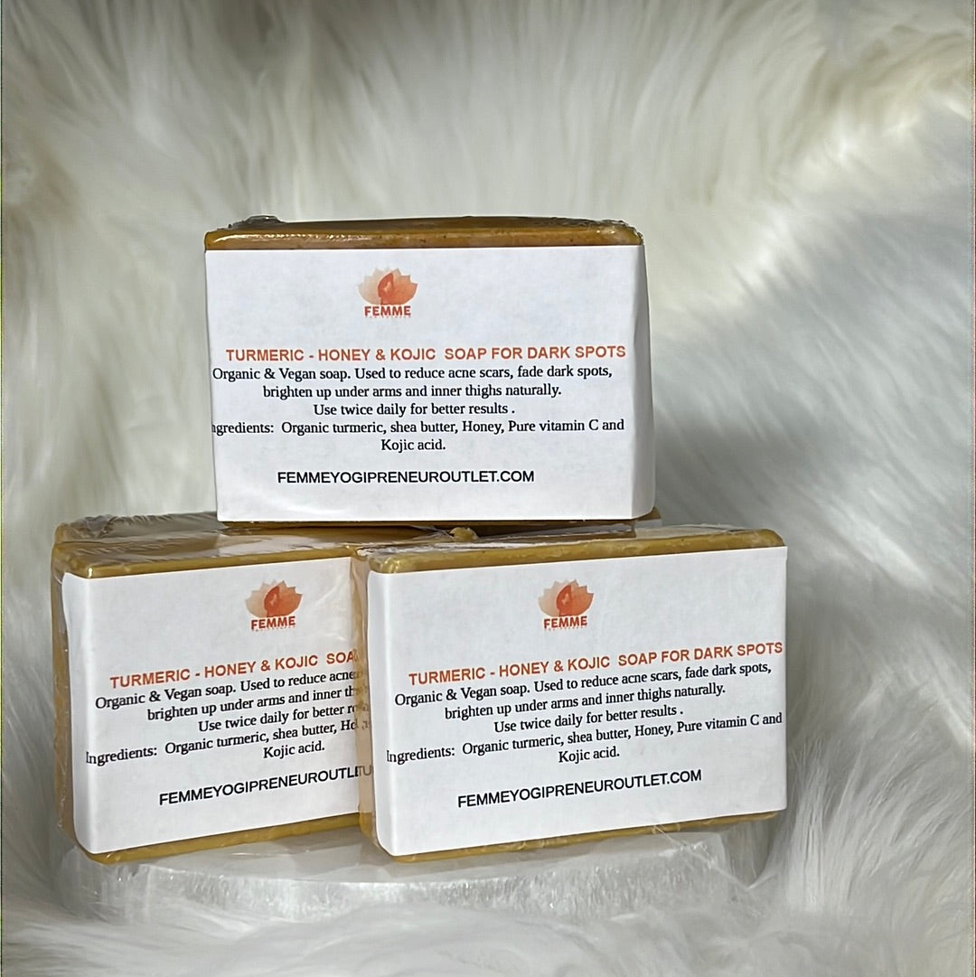 Turmeric & Kojic Soap for Face & Body - Organic & Vegan