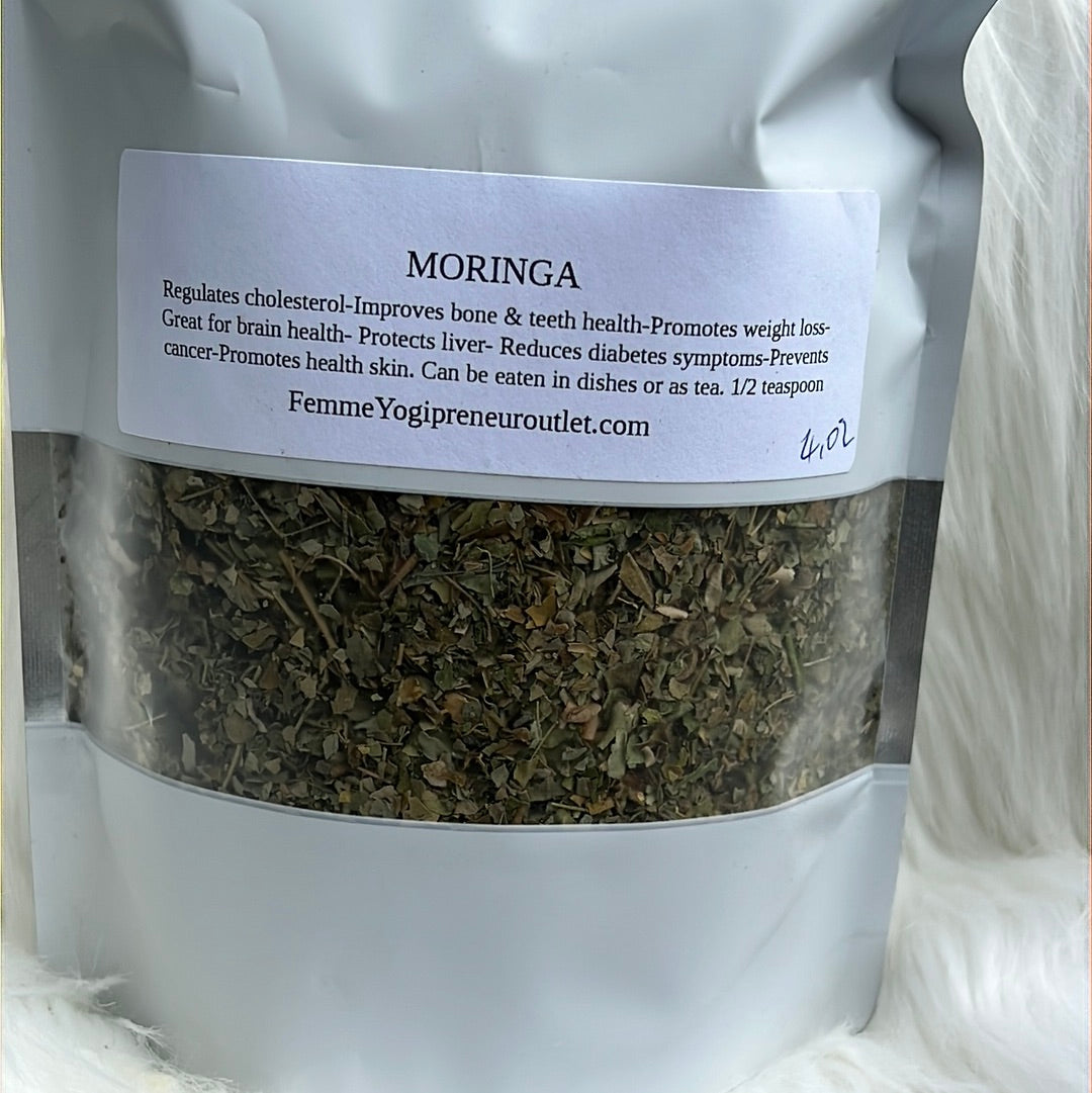Organic Moringa Leaf for Tea - Cut &  Dried