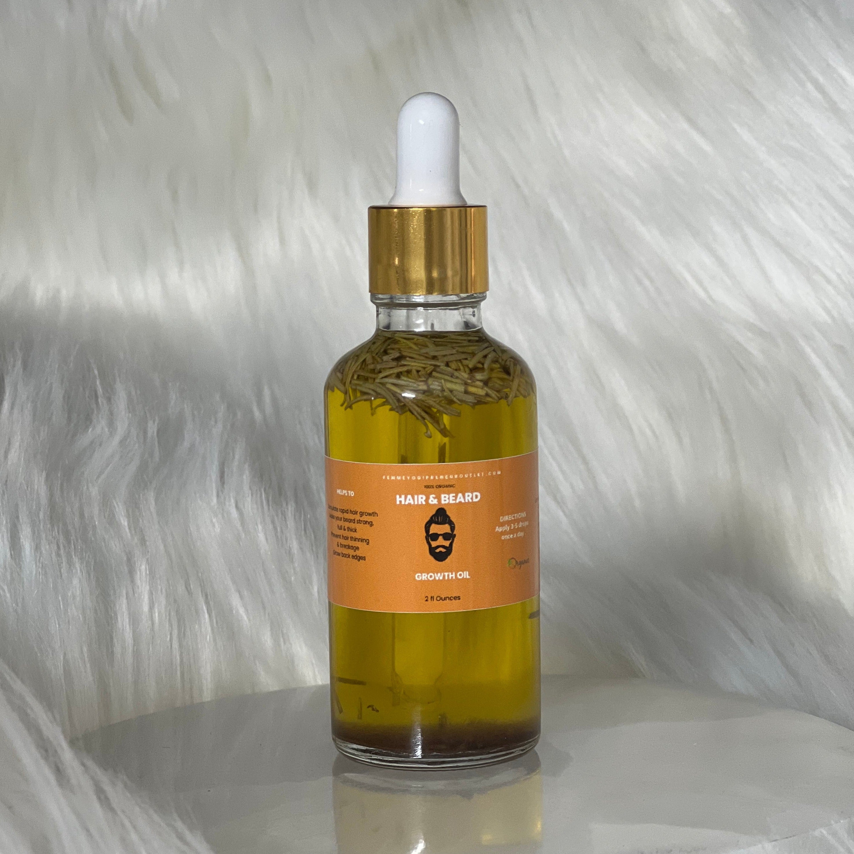 Beard & Hair Growth Oil - Organic - 2 oz