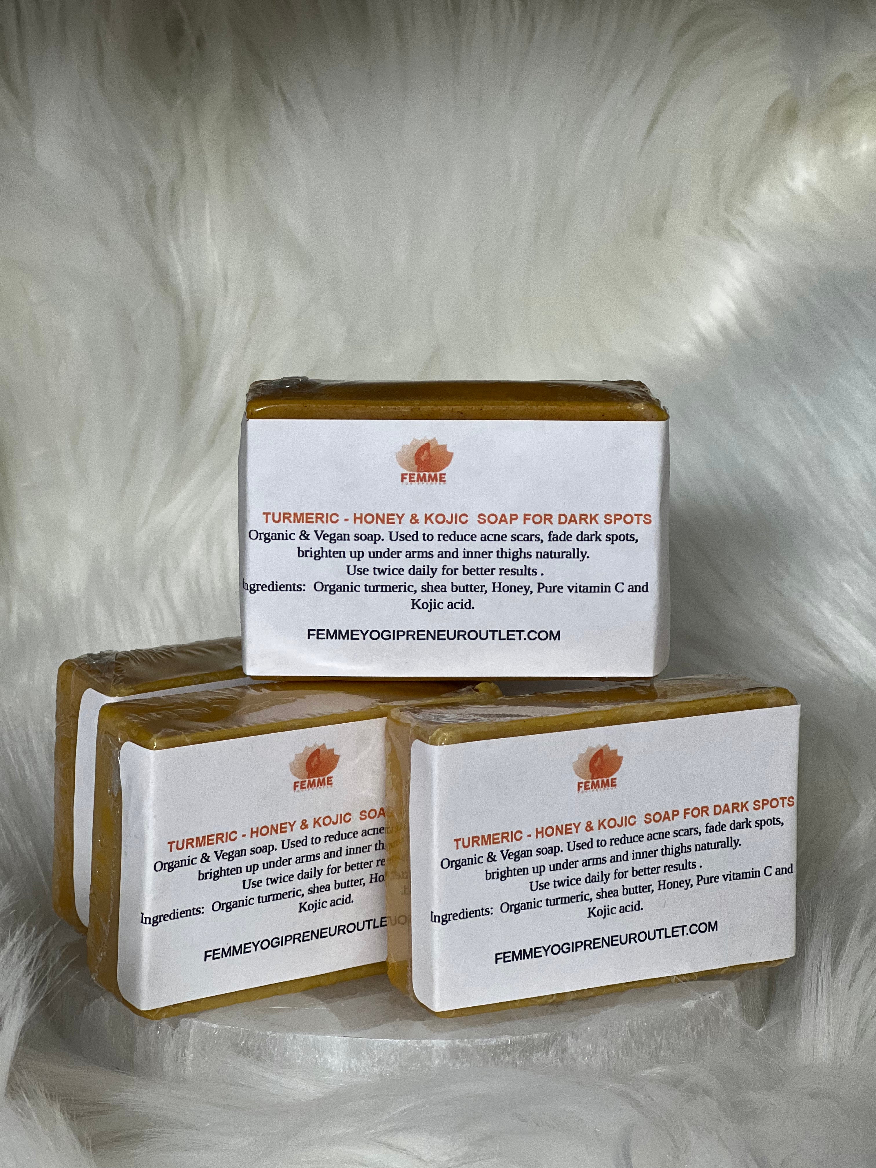 Turmeric & Kojic Soap for Face & Body - Organic & Vegan