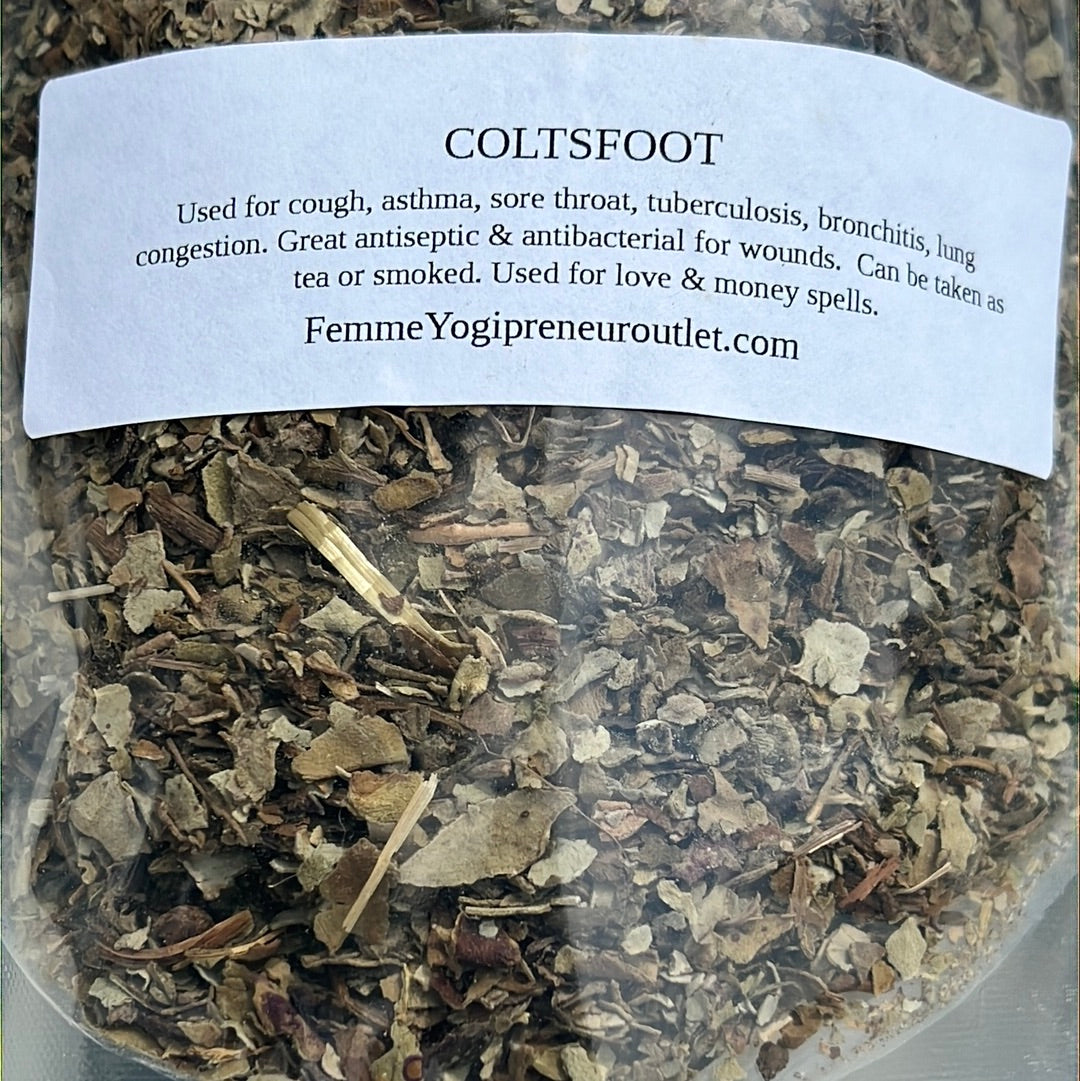 Coltsfoot leaf, organic - cut & sifted - 4 oz