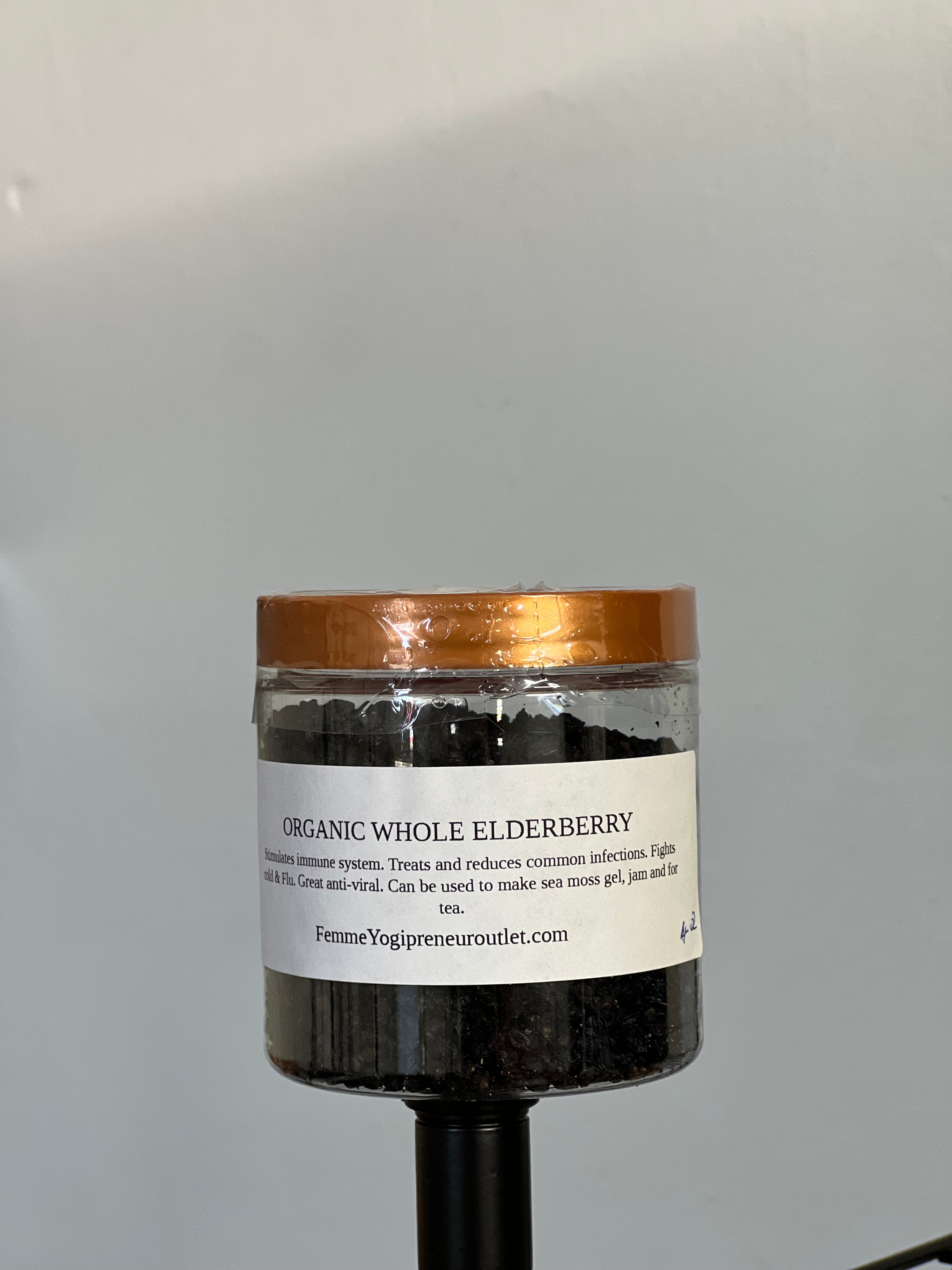 Organic Elderberry- Whole & Dry - USDA certified