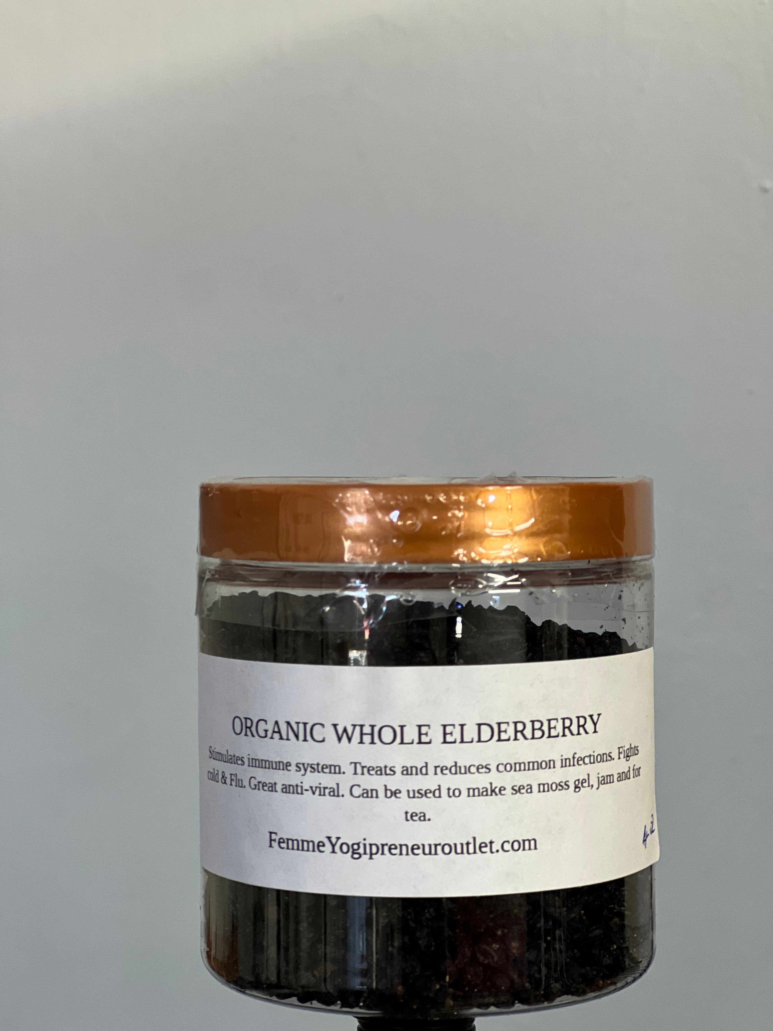 Organic Elderberry- Whole & Dry - USDA certified