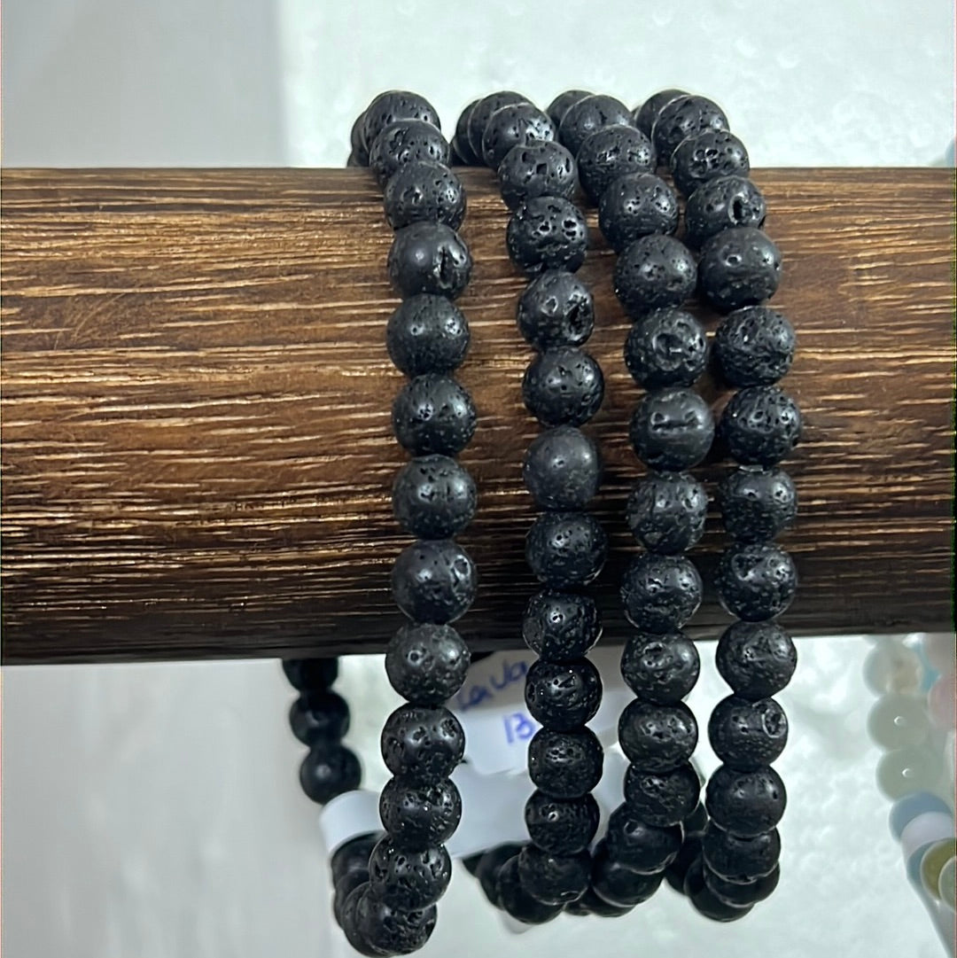 Black Lava stone bracelet | Stone diffuser bracelet