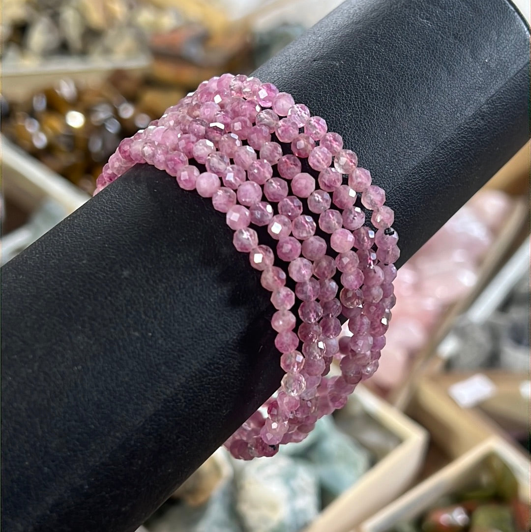 Rhodonite & Pink Tourmaline Bracelet - Gemstone Therapy Institute