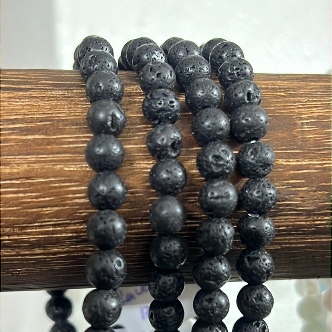 Black Lava stone bracelet | Stone diffuser bracelet