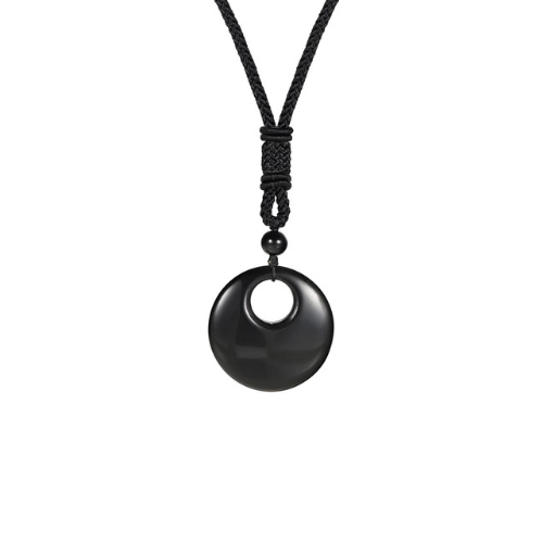 Black Onyx necklace| Macrame necklace with Onyx | Strength & vitality
