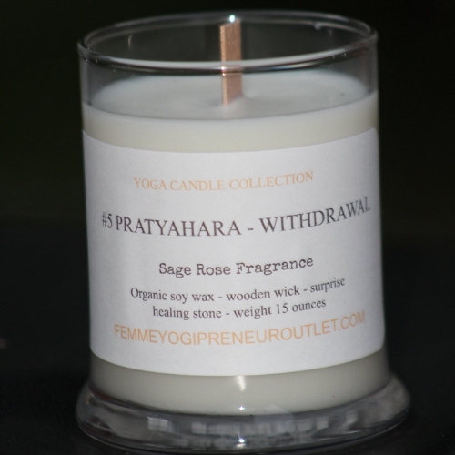 Pratyahara - Withdrawal (Yoga practice candle)