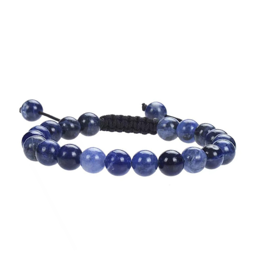 Sodalite gemstone bracelet | Adjustable intuition bracelet