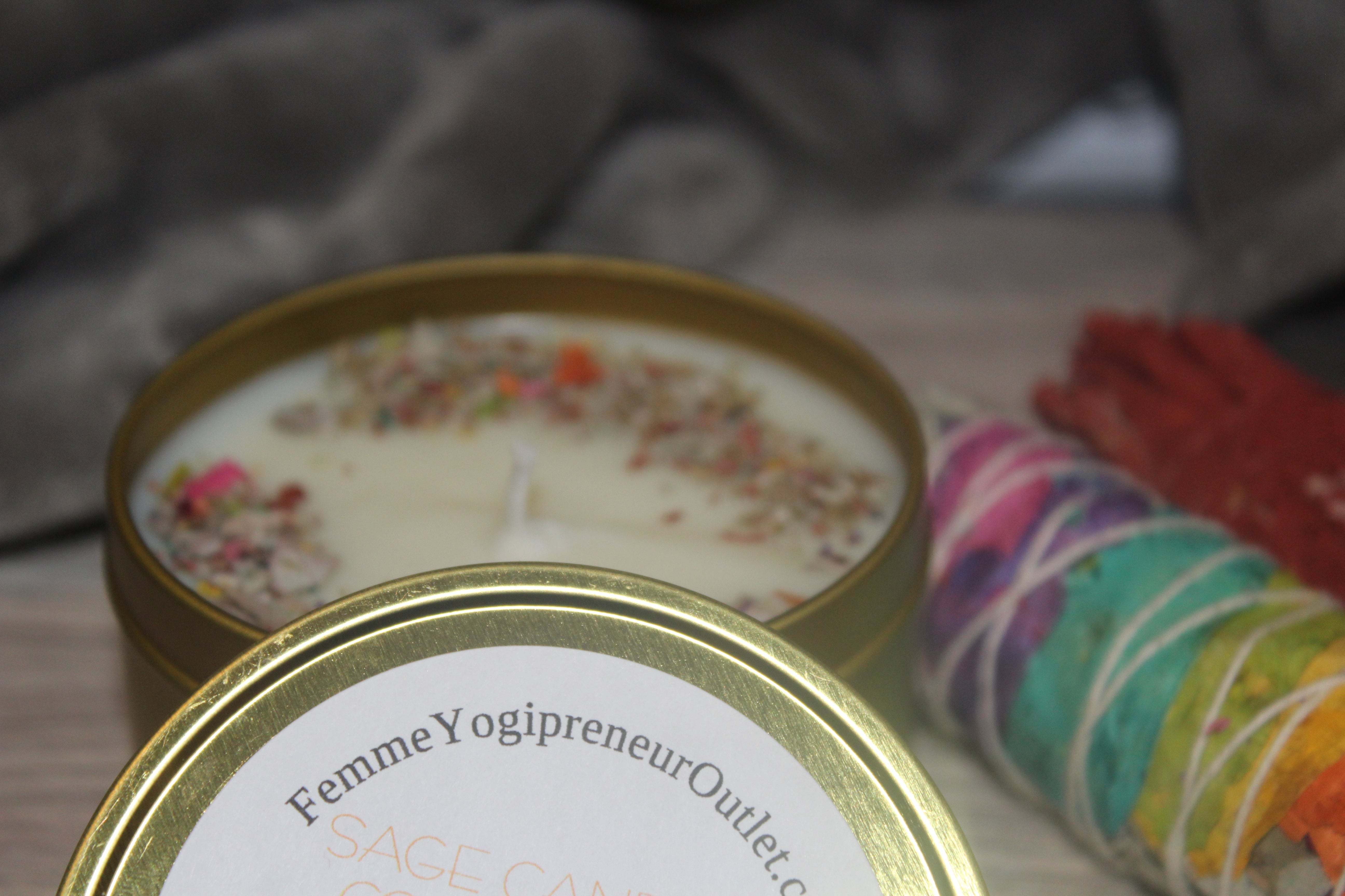Sage & Lavender scented Soy candle | Mango & Sage Candle for healing
