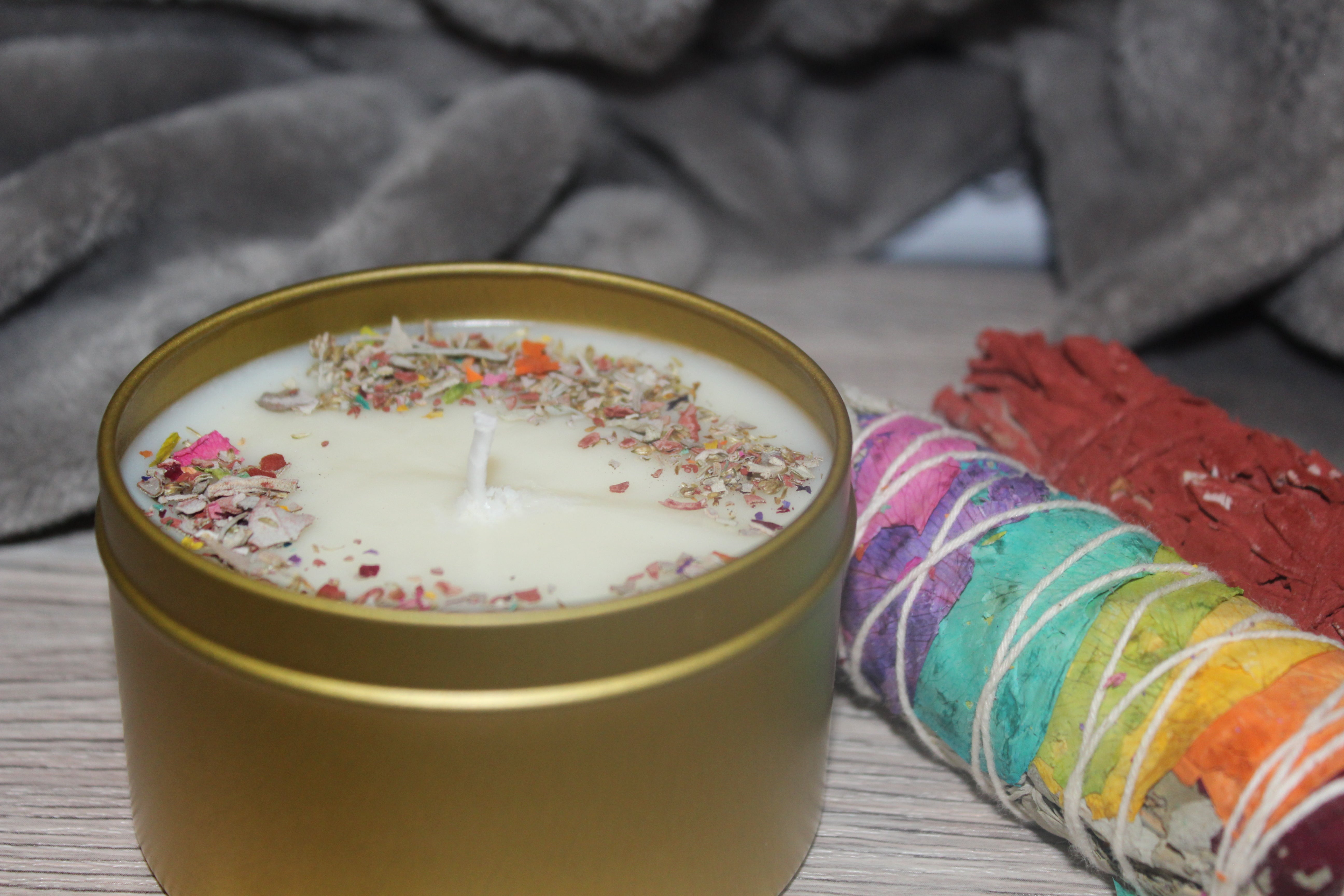 Pineapple Sage soy candle for meditation