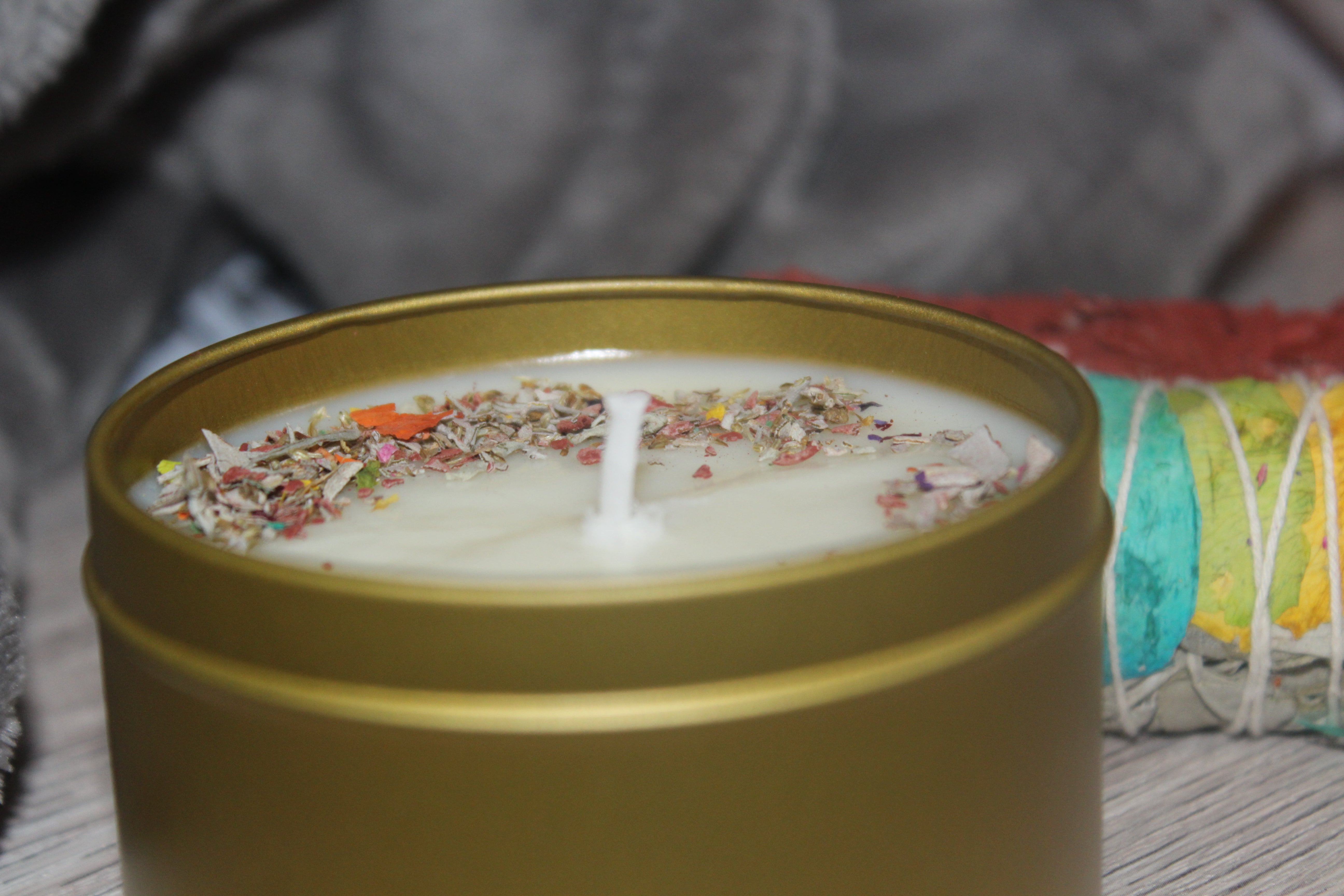 Pineapple Sage soy candle for meditation