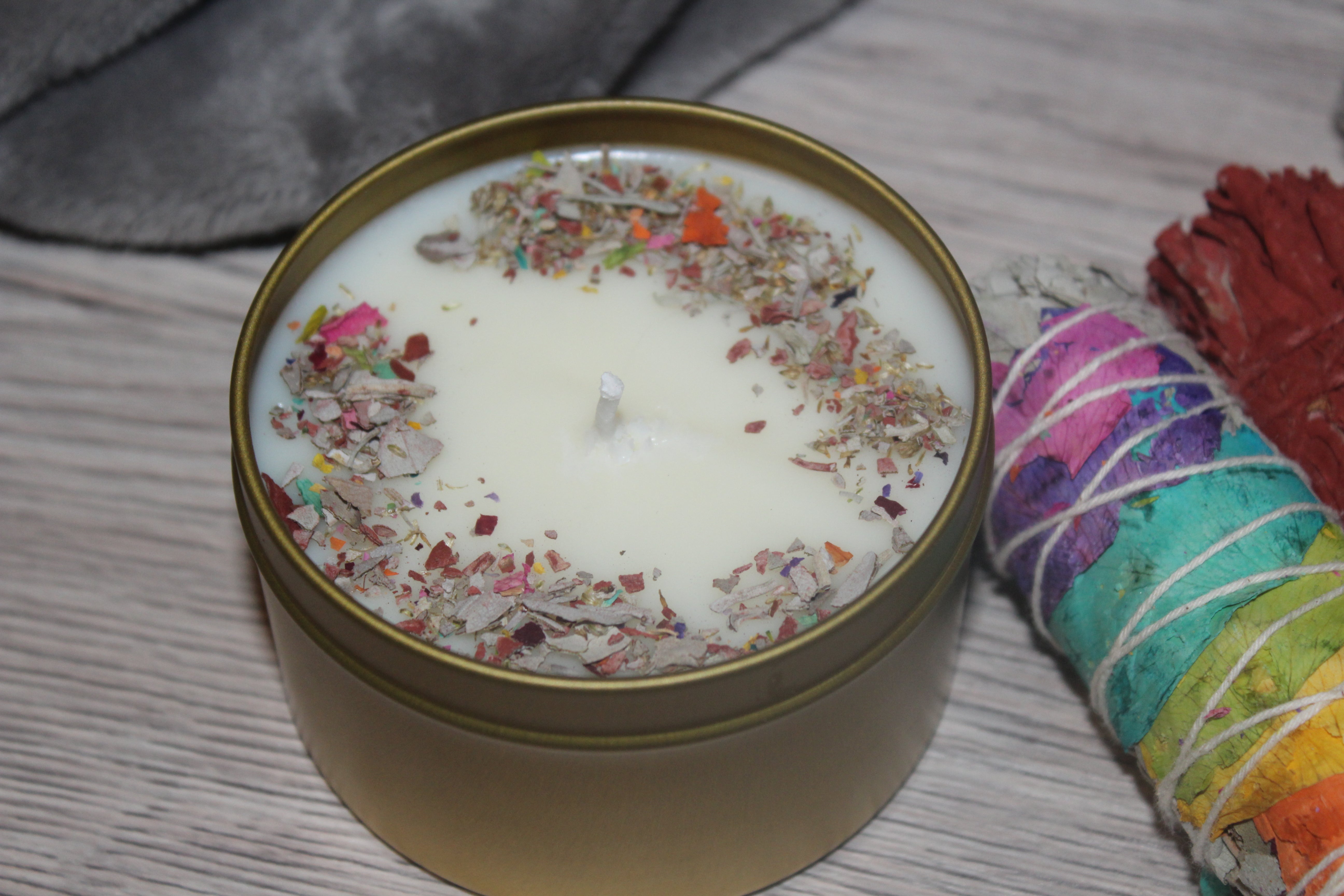 Sage & Lavender scented Soy candle | Mango & Sage Candle for healing