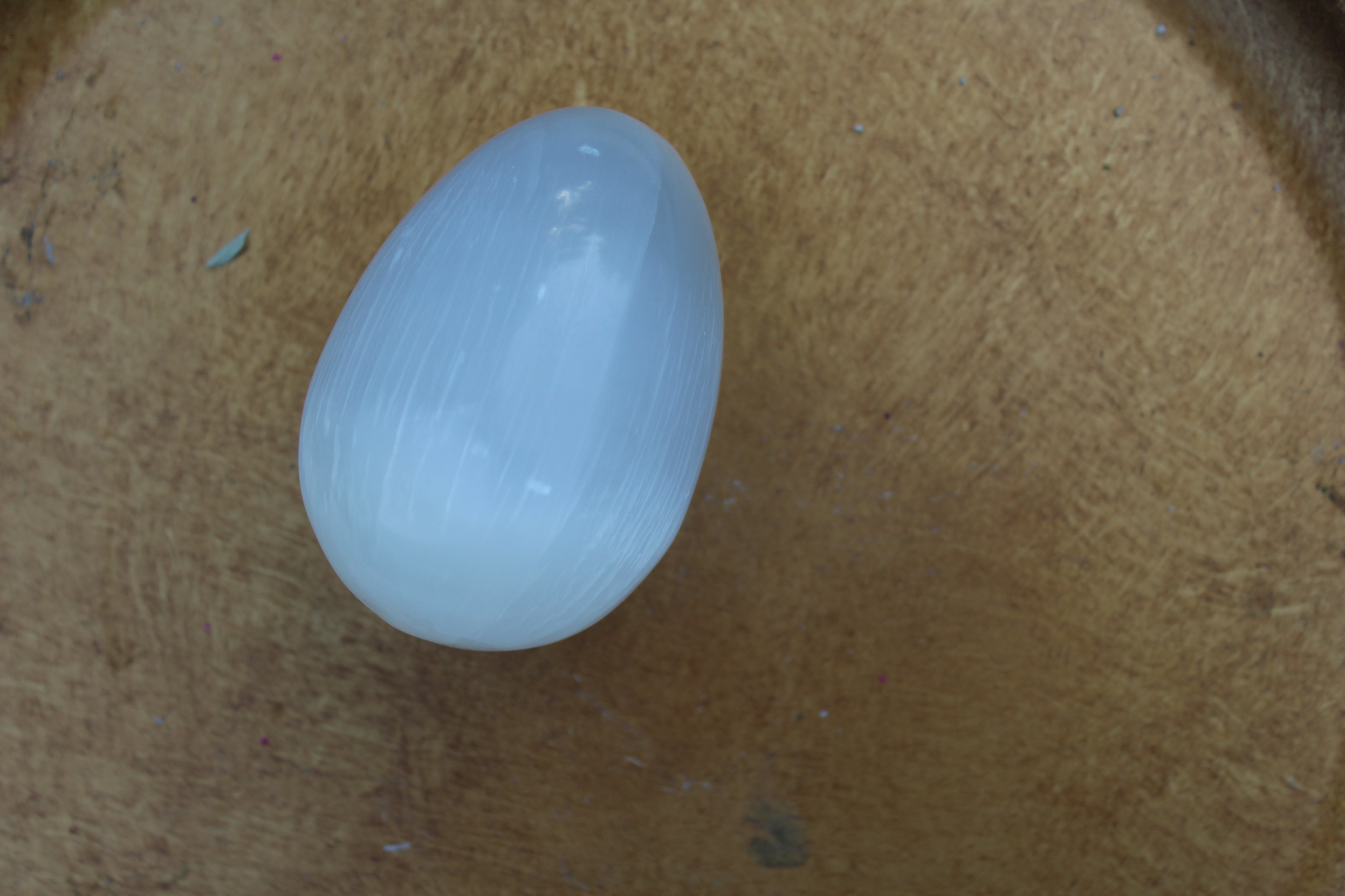 Satin spar egg- Selenite crystal| Aura cleansing