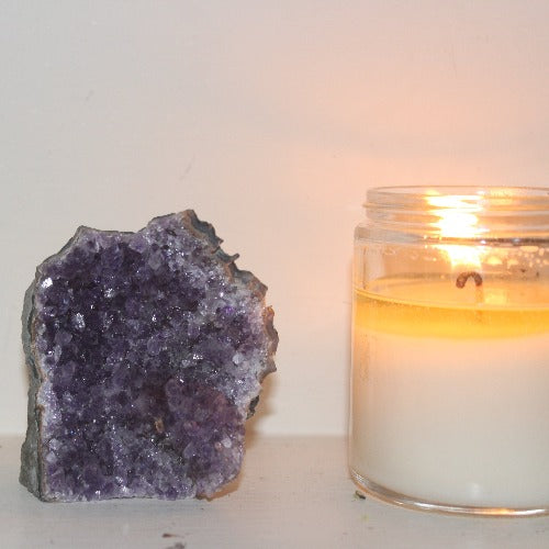 Amethyst cluster for desk| Amethyst geode for decoration