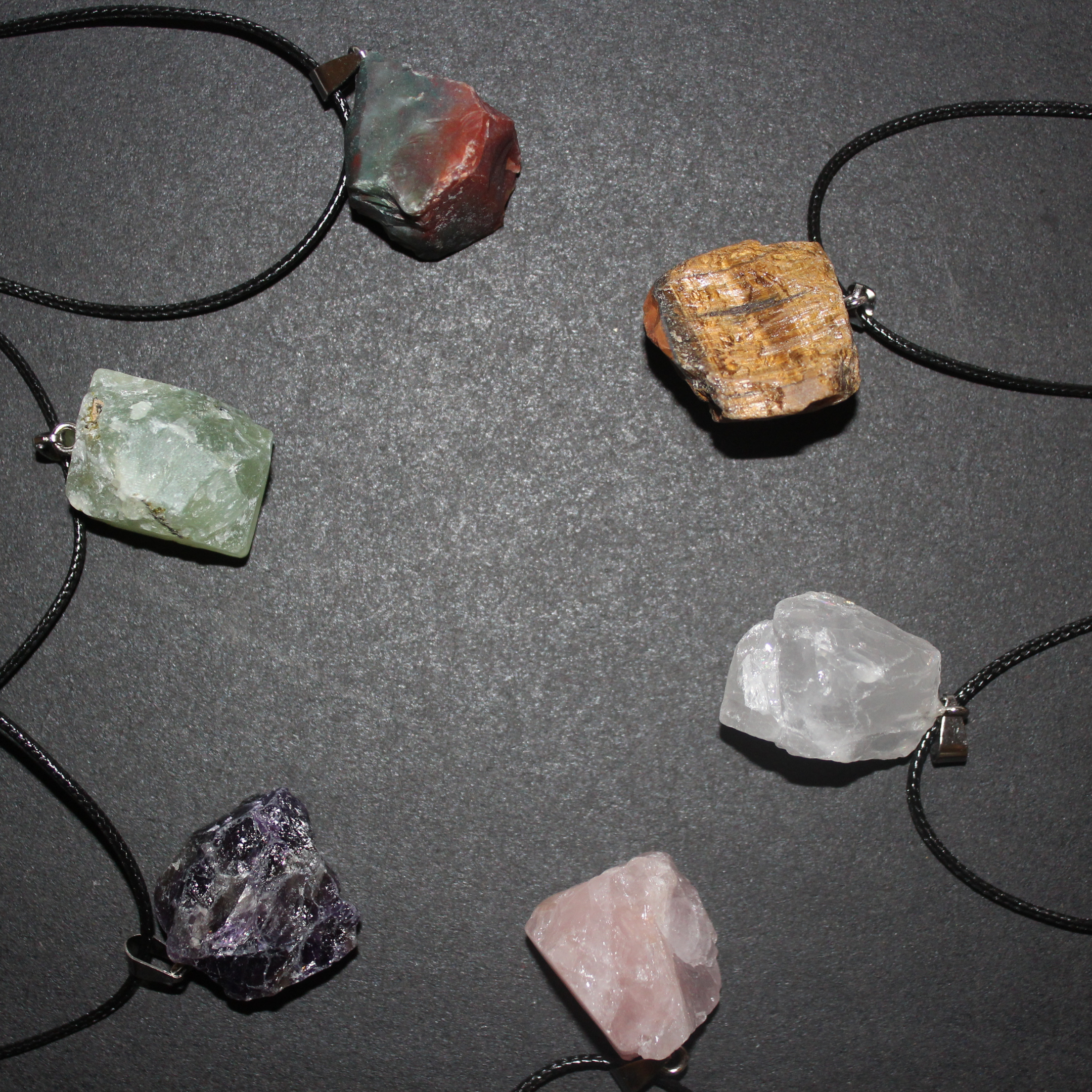 Raw chunky crystal necklace | Natural healing stone pendant