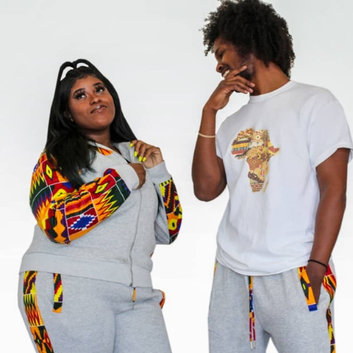 Kente gold african hoodie