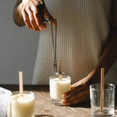 Virtual Candle making class with Kit - Crystal intention Candle making