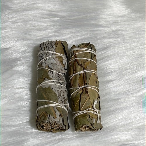 Bay leaves smudge bundles - 4 inches sage smudge stick