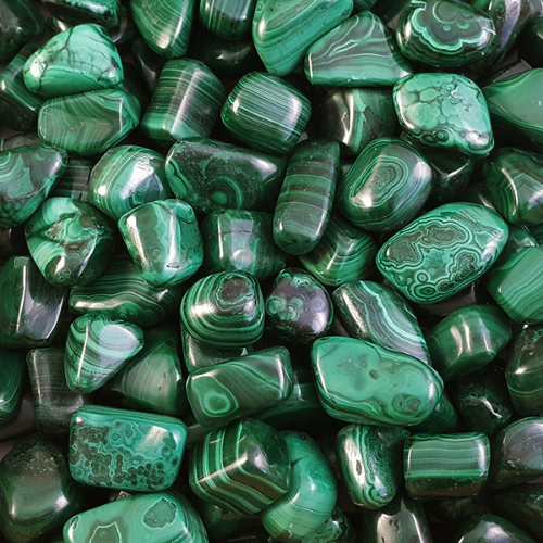 Genuine Malachite tumble stone