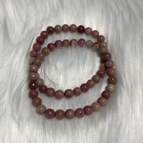 Rhodonite stone Bracelet - Pink Rhodonite