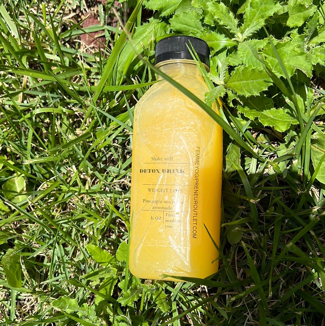 Pineapple Sea Moss Lemonade - Weight loss detox drink - 16 oz