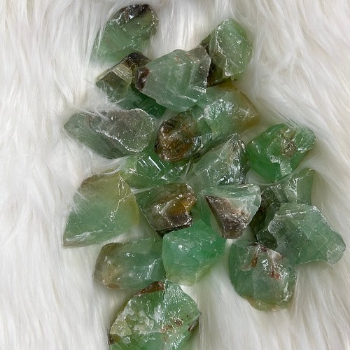raw green calcite from Mexico