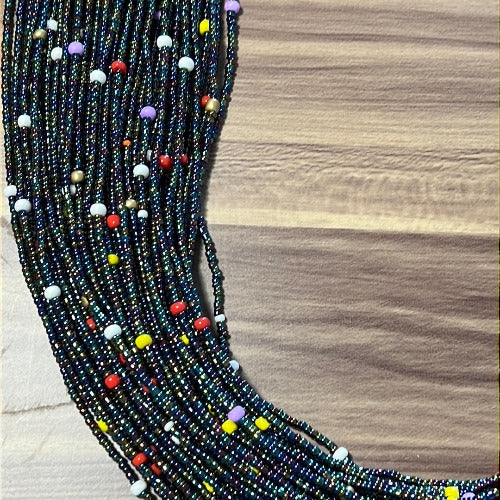 Blue Navy Iridescent waist beads - One size fits most
