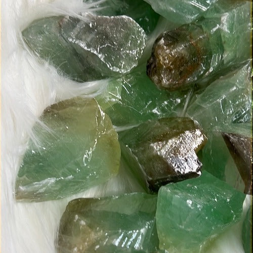 pretty shiny green gemstones
