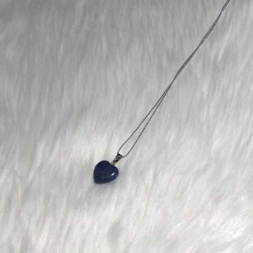 Lapis Lazuli Crystal heart necklace