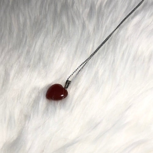 Silk necklace for women with carnelian pendant - JoyElly
