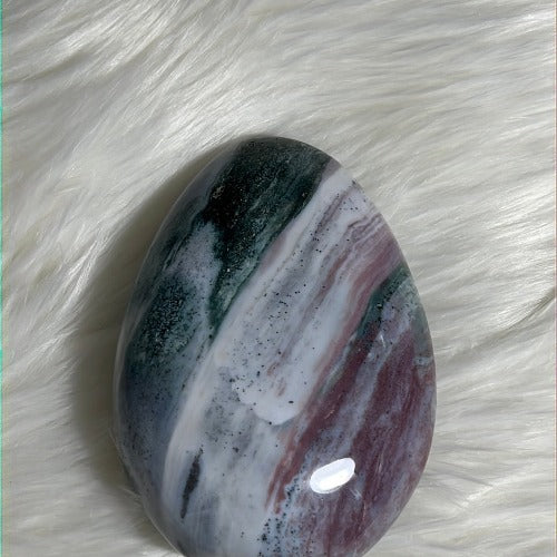 pink and blue healing stone