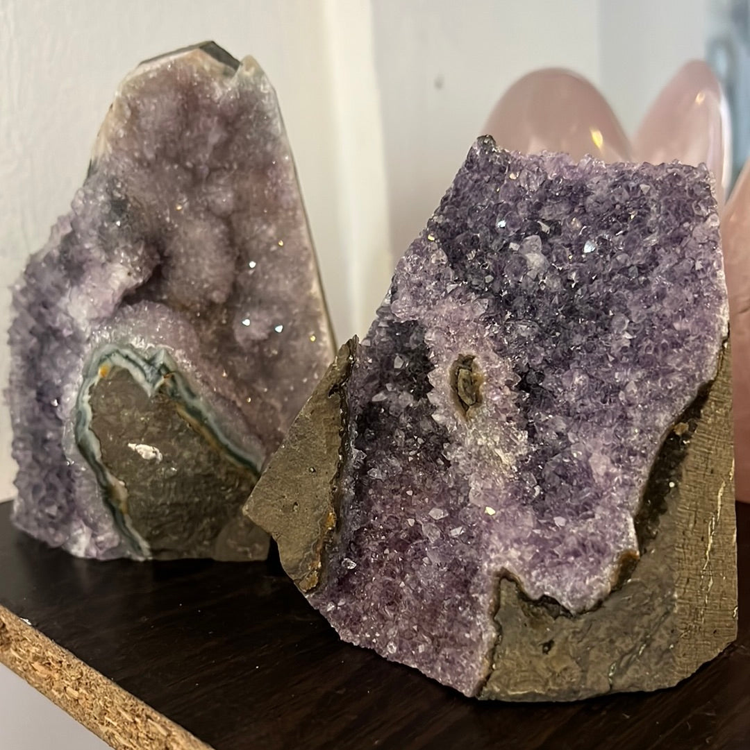 Amethyst cluster for desk| Amethyst geode for decoration