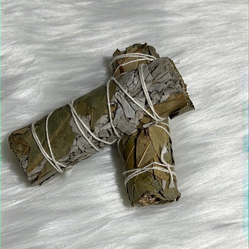 Bay leaves smudge bundles - 4 inches sage smudge stick