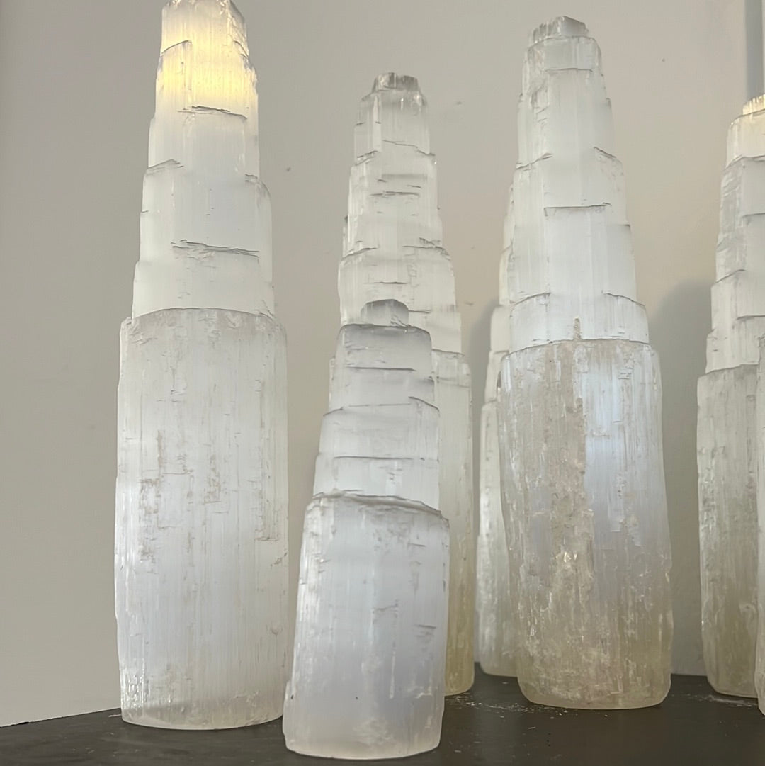 Tall Selenite tower crystal -  Selenite Skycraper -12 inches