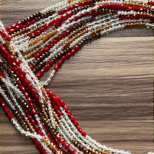 Assorted crystal waist beads - Festival waist chains