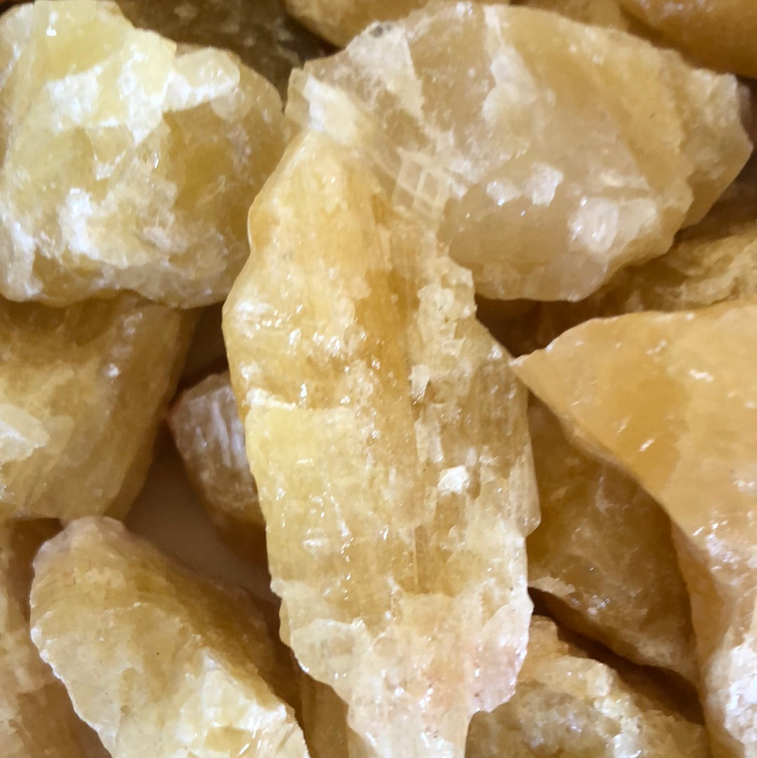 Raw Yellow Calcite stone