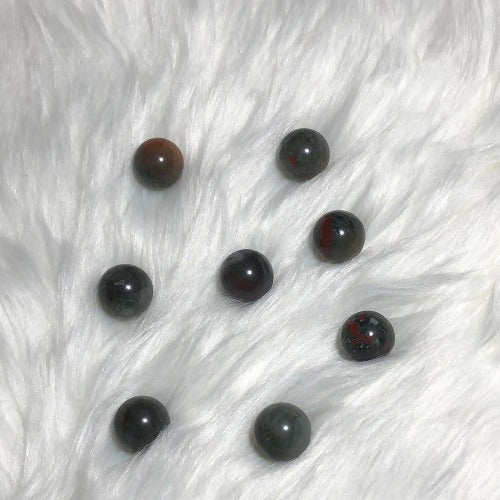 Bloodstone crystal spheres -  Heliotrope healing stone 20 mm