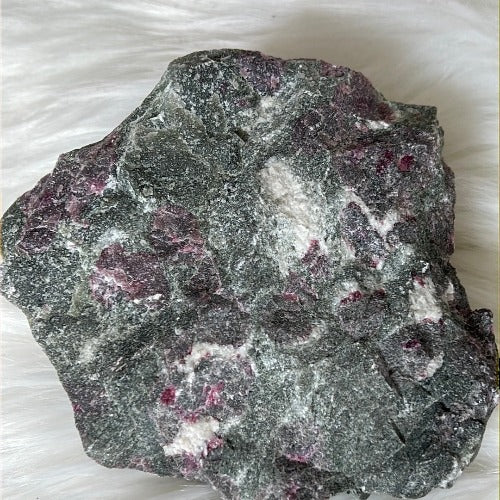 purple and green healing rock
