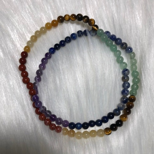 7 Chakras balance bracelet - Chakra healing stone beads